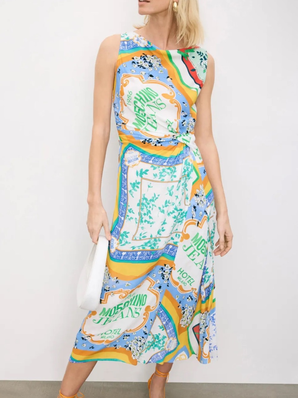 Moschino Jeans Dress in Crêpe Scarf Print 6